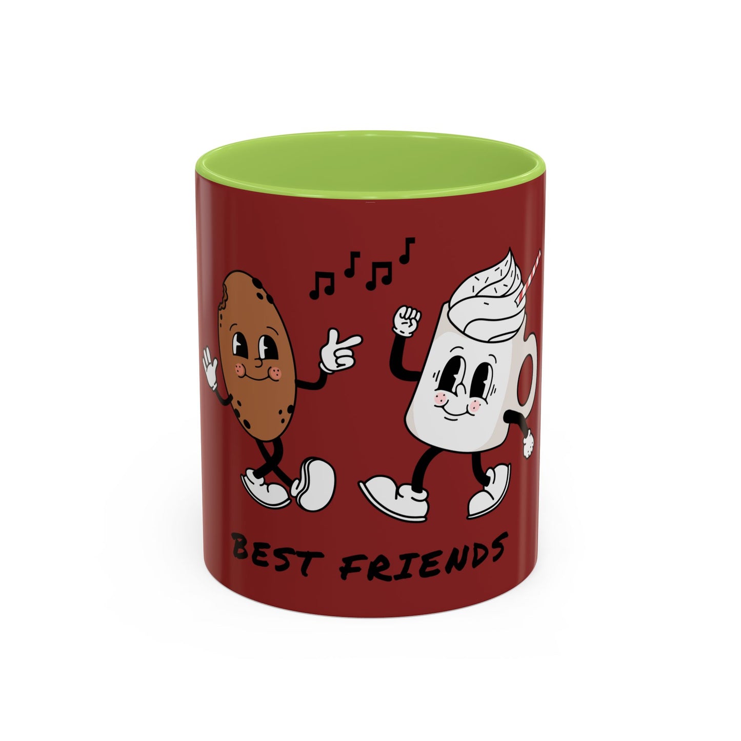 Best Friends Coffee Mug — Cute Cookie & Hot Cocoa Accent Mug (11/15oz)