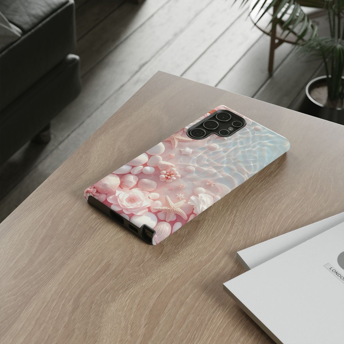 Tough Case - Pink Seashell Beach Phone Case