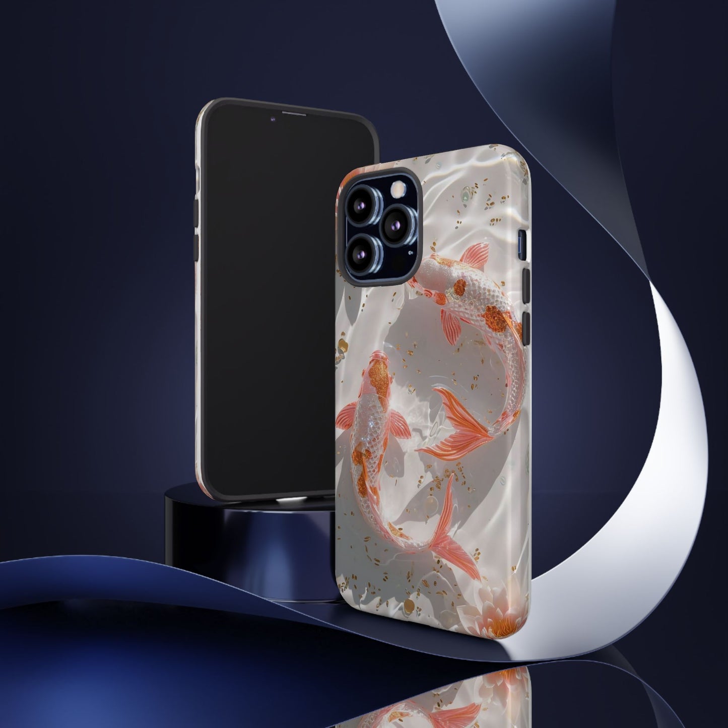 Koi Fish Phone Case "Serene Gold Fleck Watercolor"