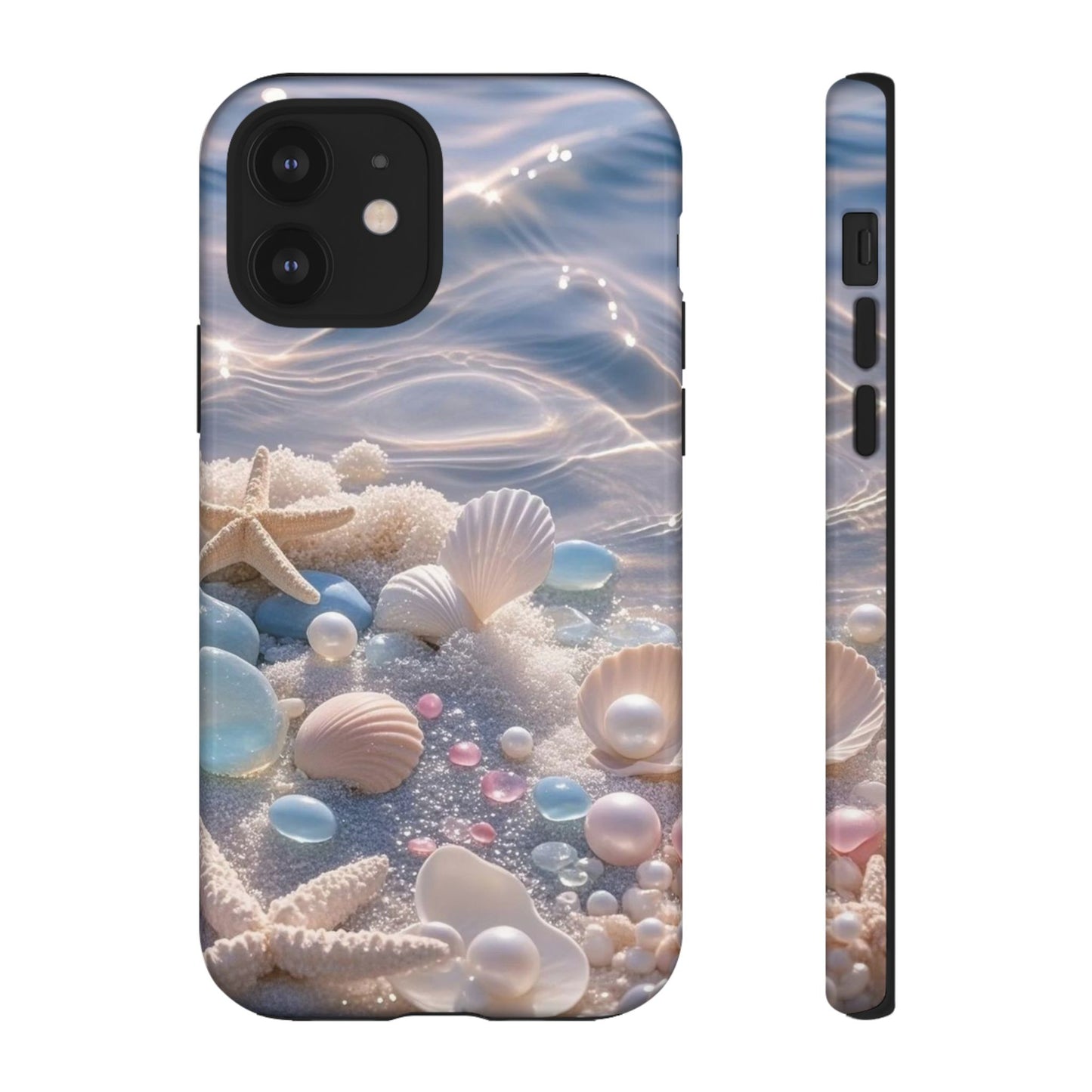 Seashell Pearl Phone Case — Pastel Beach Protective Tough Case