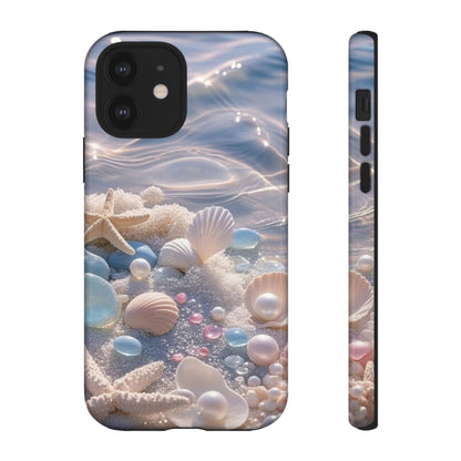Seashell Pearl Phone Case — Pastel Beach Protective Tough Case