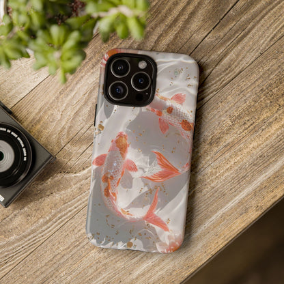 Koi Fish Phone Case "Serene Gold Fleck Watercolor"