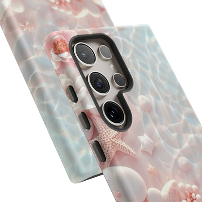 Phone Case — Pink Seashell Starfish Beach Waterproof Design