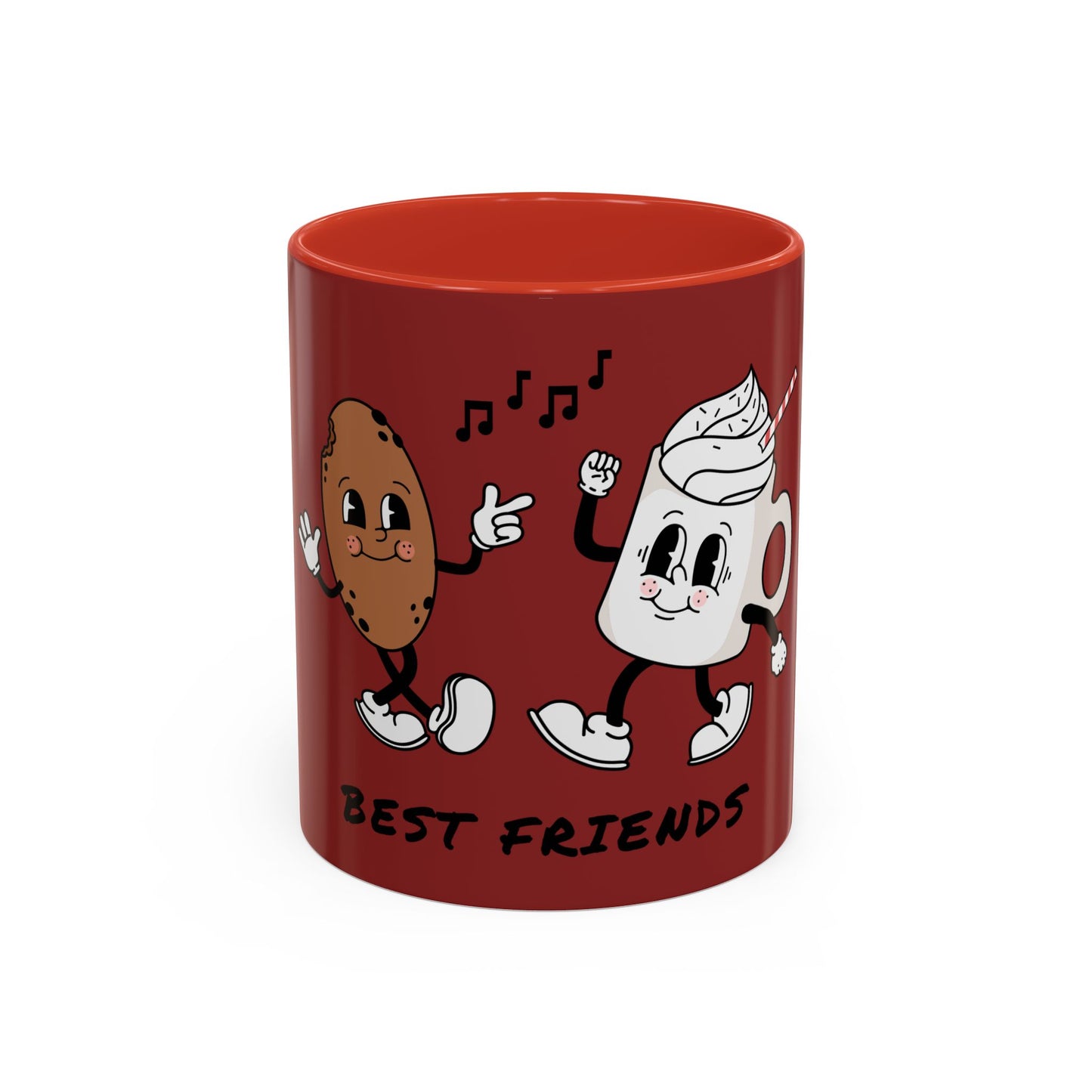 Best Friends Coffee Mug — Cute Cookie & Hot Cocoa Accent Mug (11/15oz)