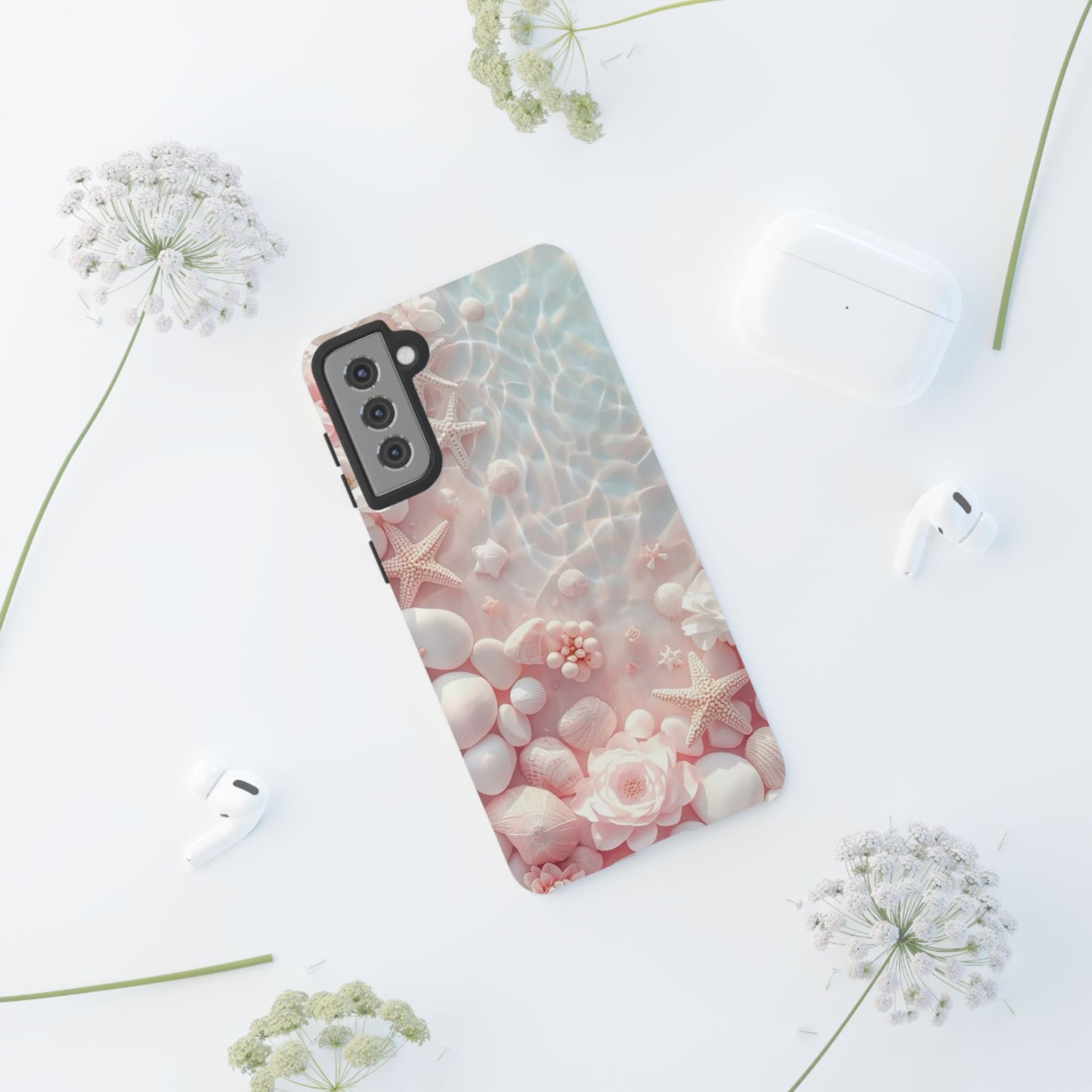 Tough Case - Pink Seashell Beach Phone Case