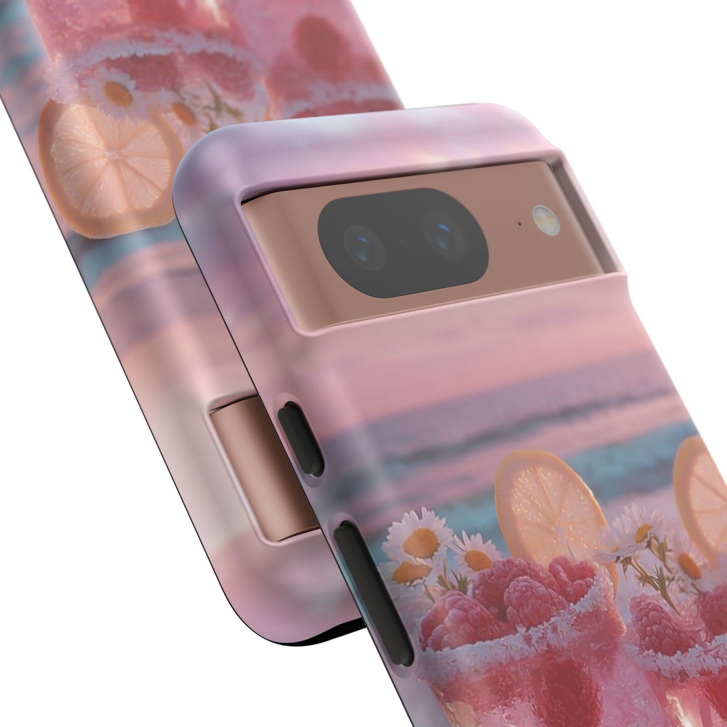Pink Sunset Cocktail Phone Case — Beach Drink Protective Cover