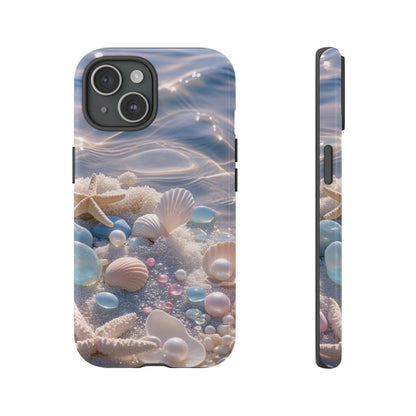 Seashell Pearl Phone Case — Pastel Beach Protective Tough Case