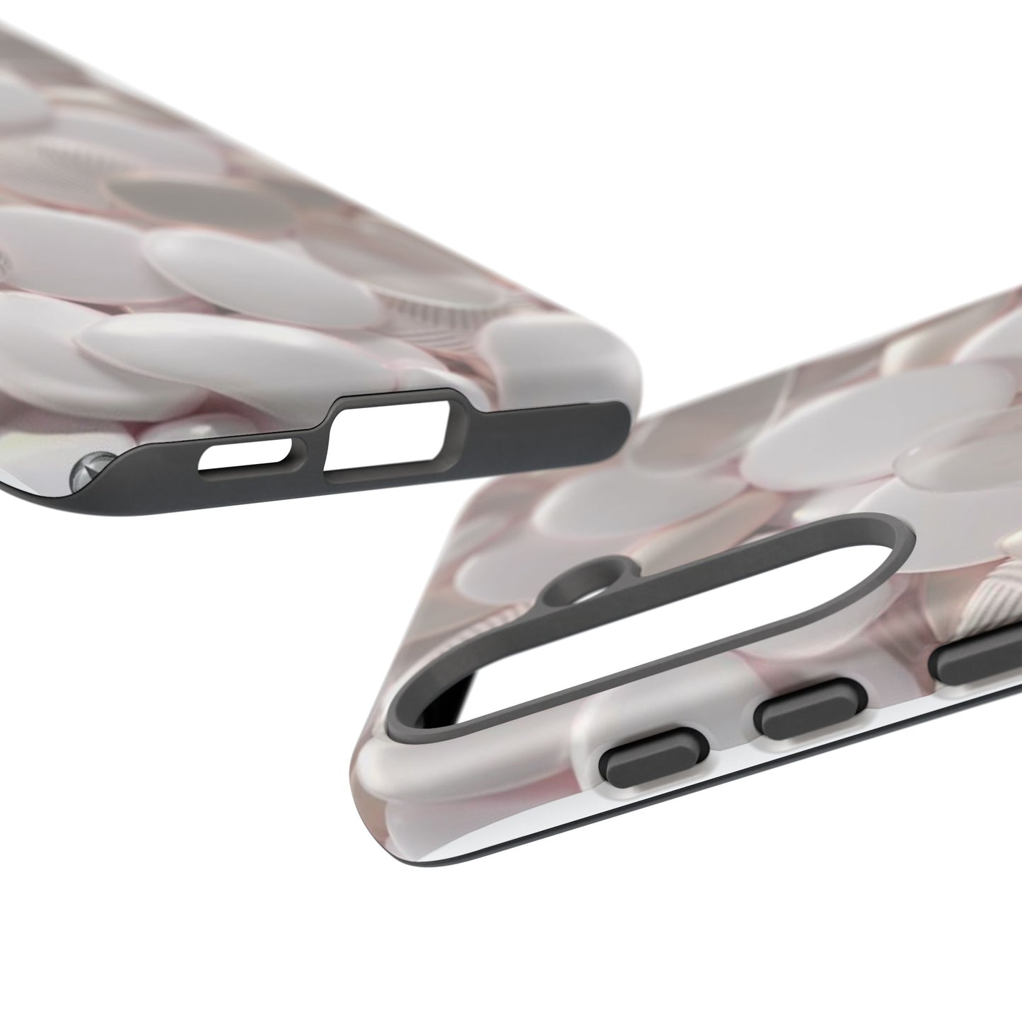 Phone Case – Soft Pink Pebble Pattern Protective Tough Case