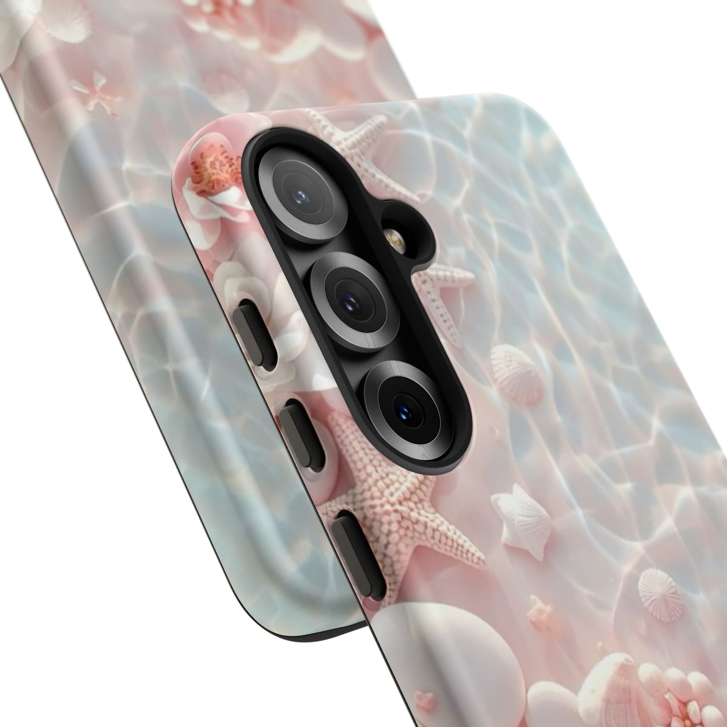 Phone Case — Pink Seashell Starfish Beach Waterproof Design