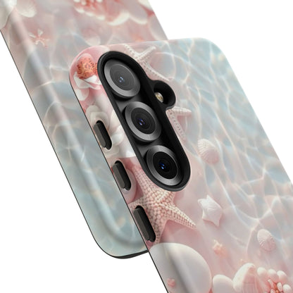 Phone Case — Pink Seashell Starfish Beach Waterproof Design