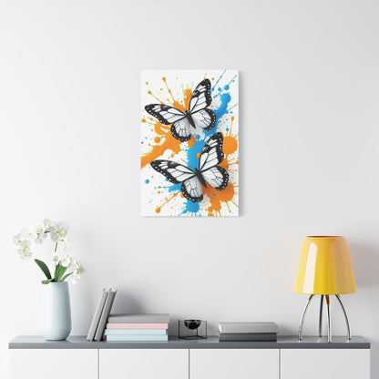 Butterfly Splash Canvas Wall Art — Matte Stretched Canvas