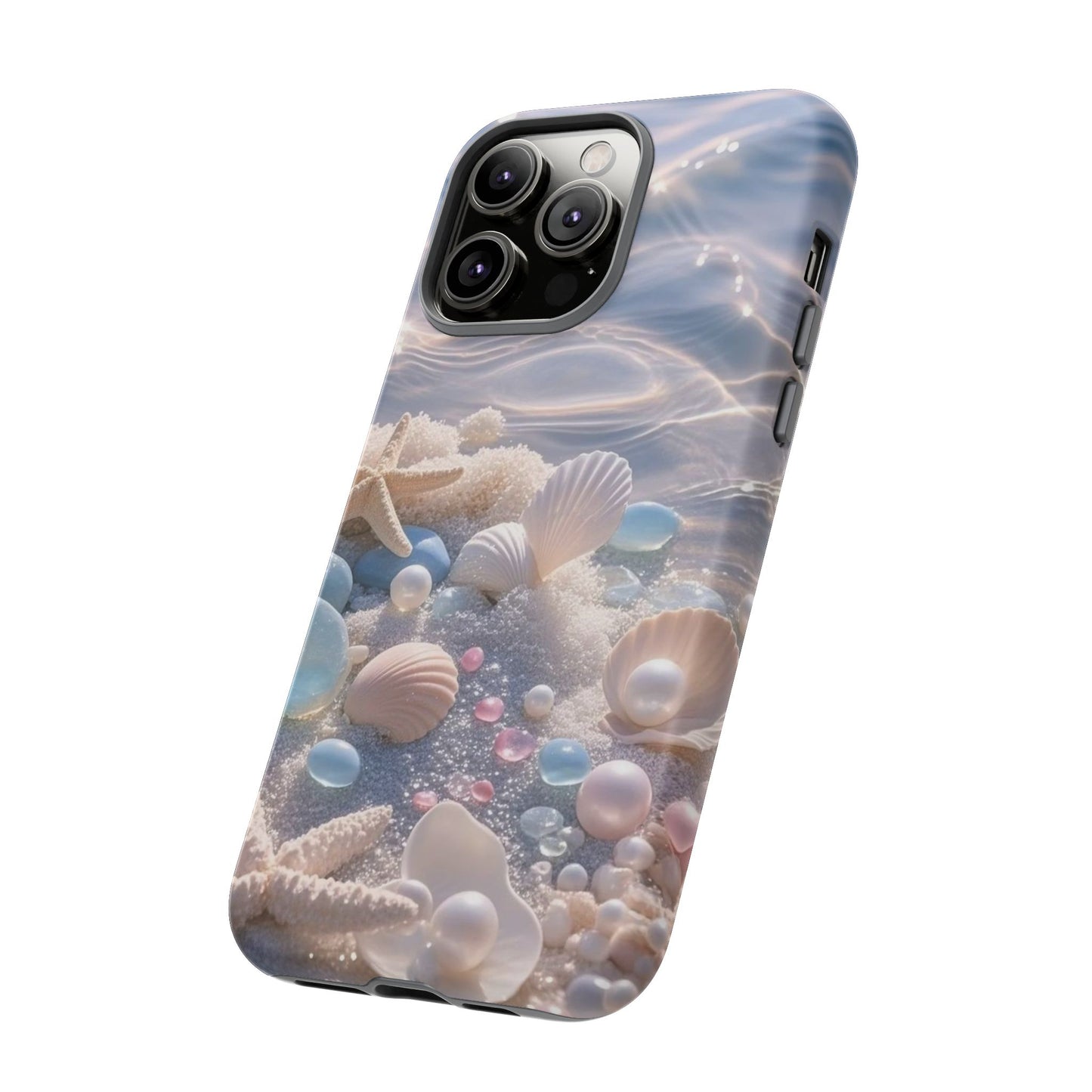 Seashell Pearl Phone Case — Pastel Beach Protective Tough Case