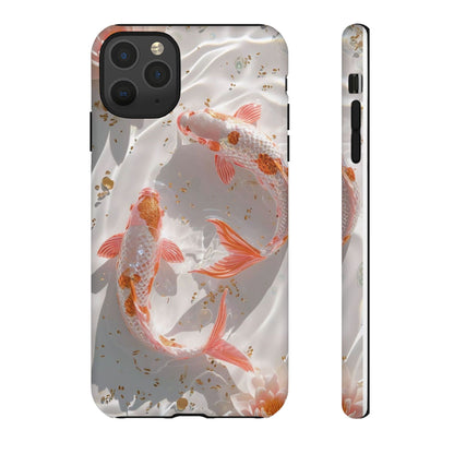 Koi Fish Phone Case "Serene Gold Fleck Watercolor"