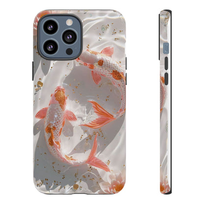 Koi Fish Phone Case "Serene Gold Fleck Watercolor"