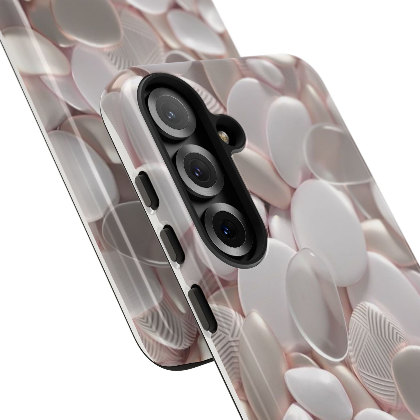 Phone Case – Soft Pink Pebble Pattern Protective Tough Case