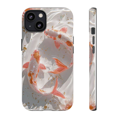 Koi Fish Phone Case "Serene Gold Fleck Watercolor"