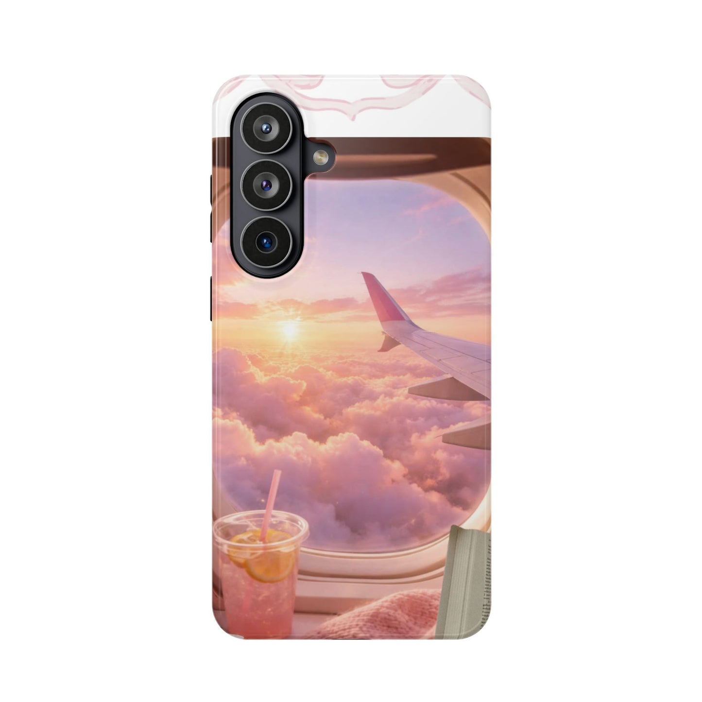 iPhone Magnetic Case "Airplane Window Sunset Travel"