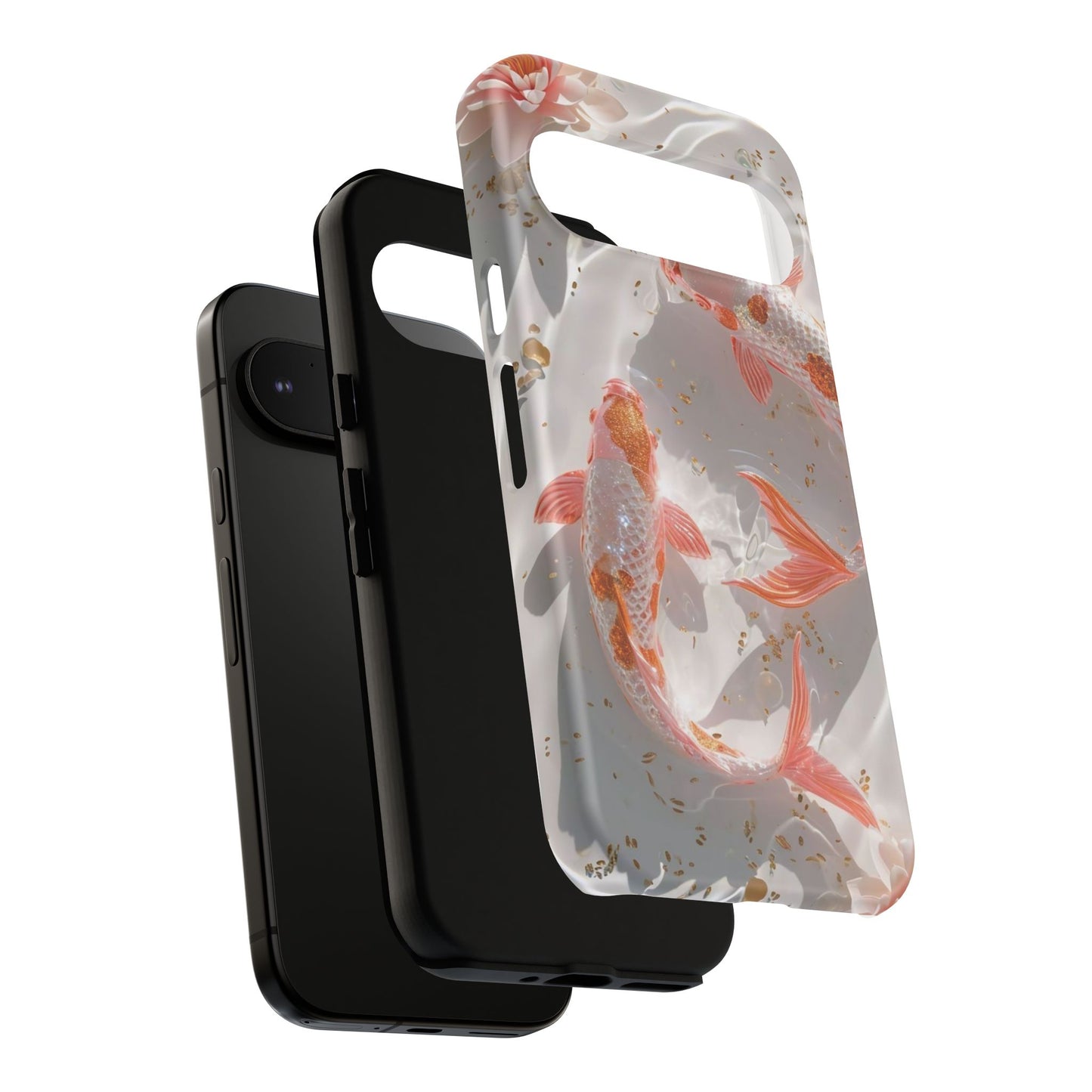 Koi Fish Phone Case "Serene Gold Fleck Watercolor"