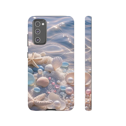 Tough Cases — Pastel Seashell Phone Case (Beach Shells, Pearls & Starfish)