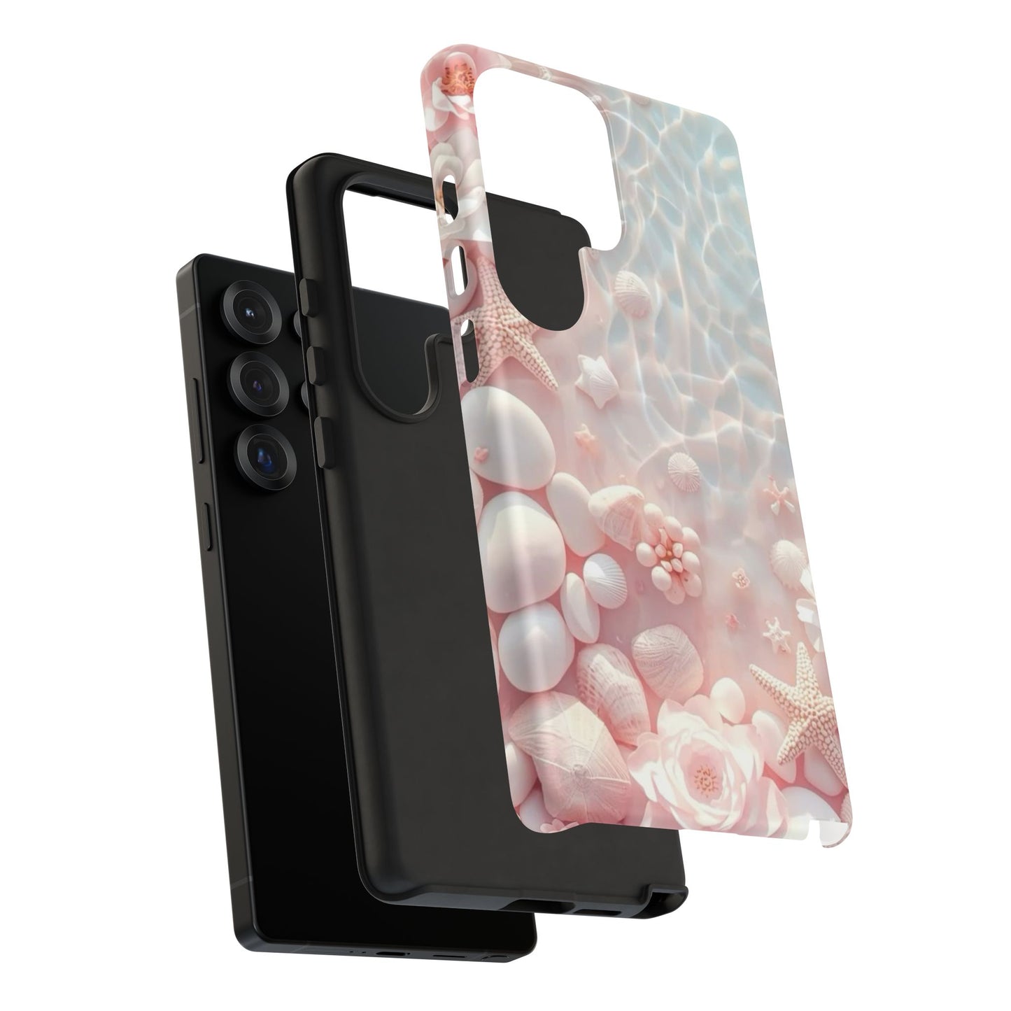 Phone Case — Pink Seashell Starfish Beach Waterproof Design