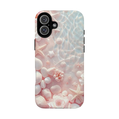 Phone Case — Pink Seashell Starfish Beach Waterproof Design