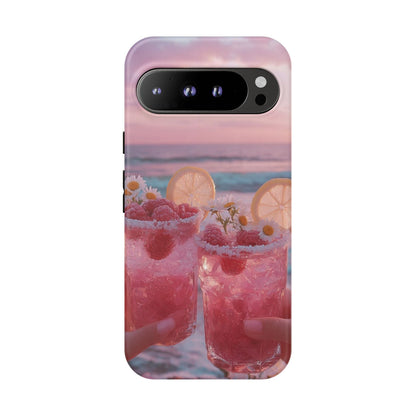 Pink Sunset Cocktail Phone Case — Beach Drink Protective Cover