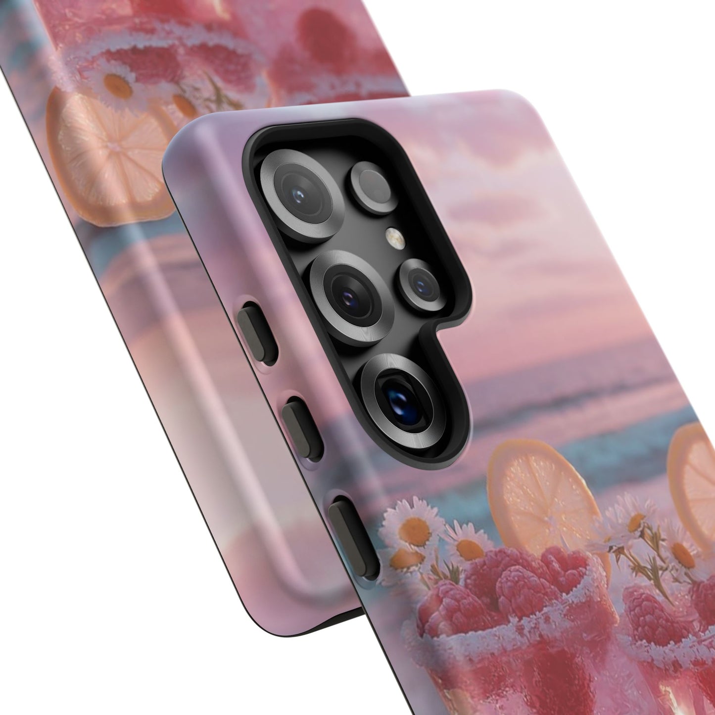 Pink Sunset Cocktail Phone Case — Beach Drink Protective Cover