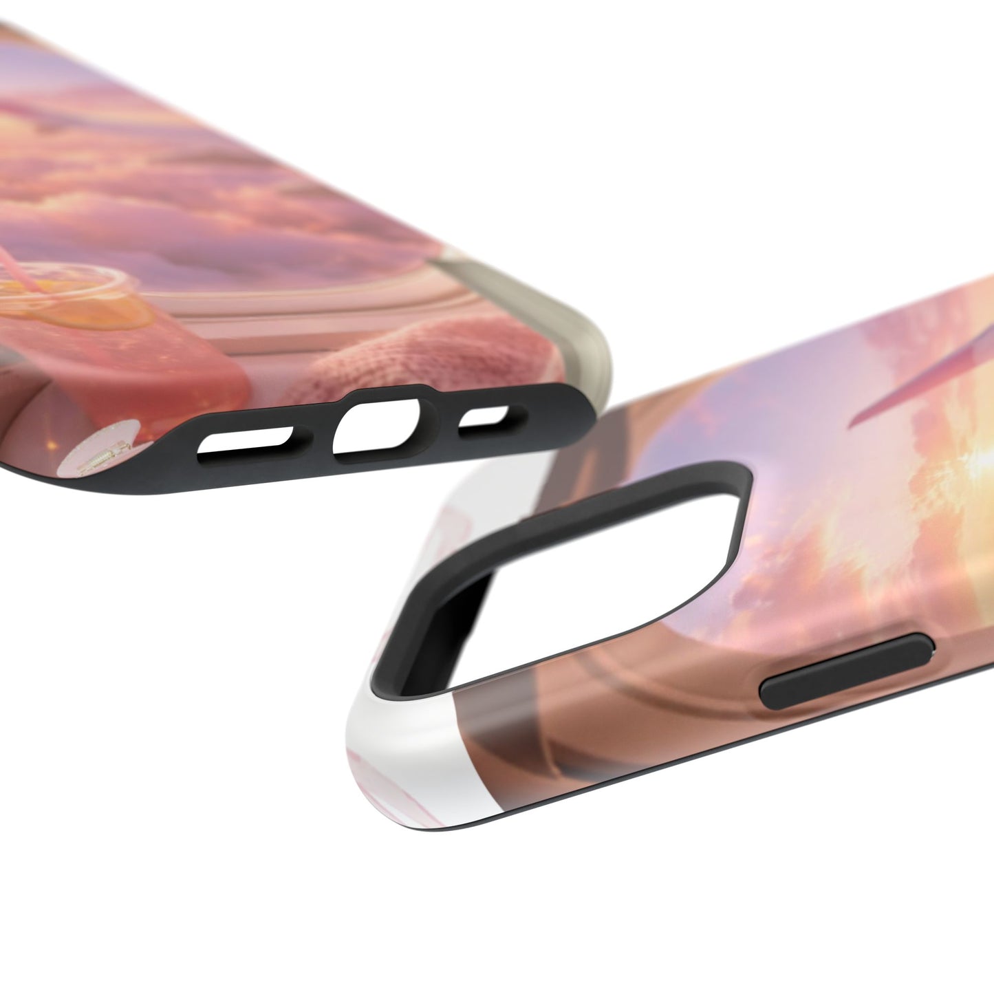iPhone Magnetic Case "Airplane Window Sunset Travel"