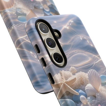 Tough Cases — Pastel Seashell Phone Case (Beach Shells, Pearls & Starfish)