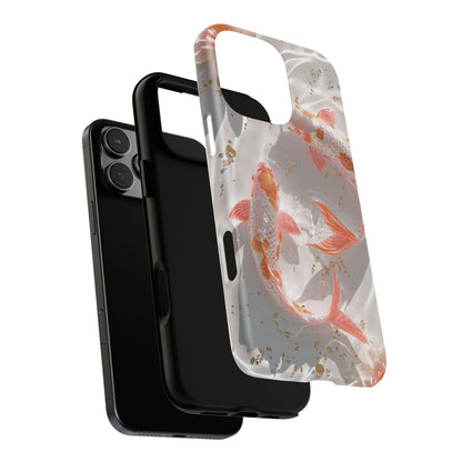 Koi Fish Phone Case "Serene Gold Fleck Watercolor"
