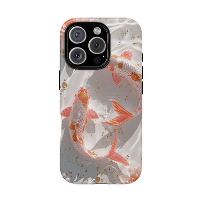 Koi Fish Phone Case "Serene Gold Fleck Watercolor"