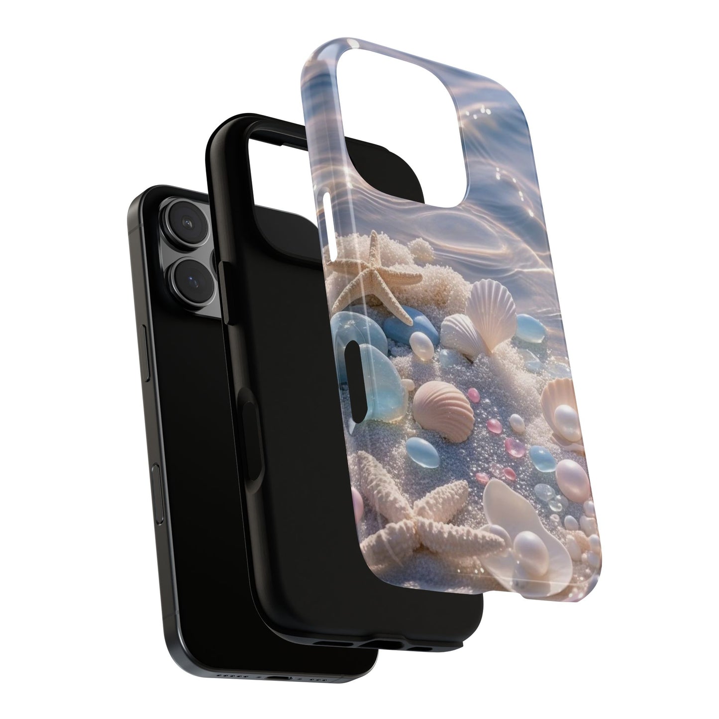 Seashell Pearl Phone Case — Pastel Beach Protective Tough Case