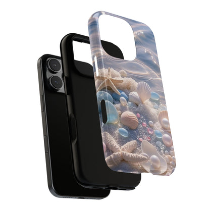 Seashell Pearl Phone Case — Pastel Beach Protective Tough Case