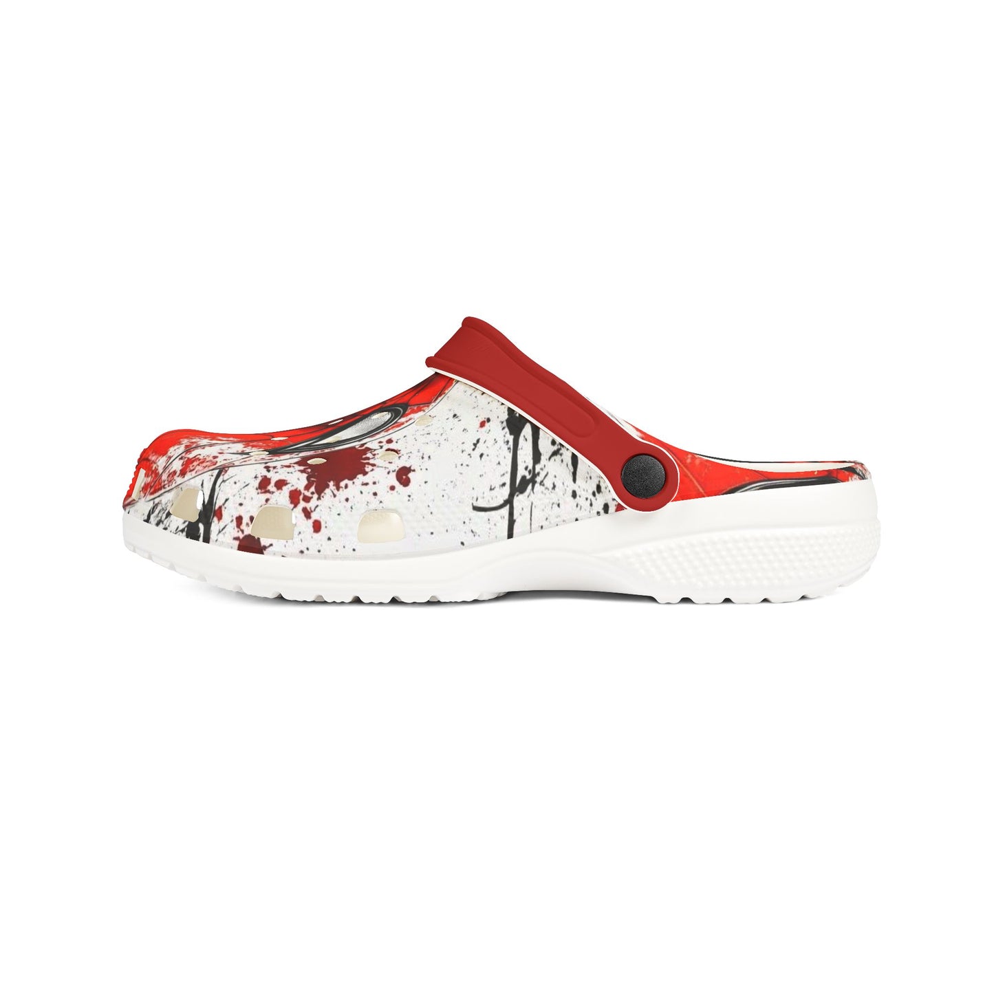 Spider Mask EVA Clogs — Red Comic Face Rubber Shoes (AOP)