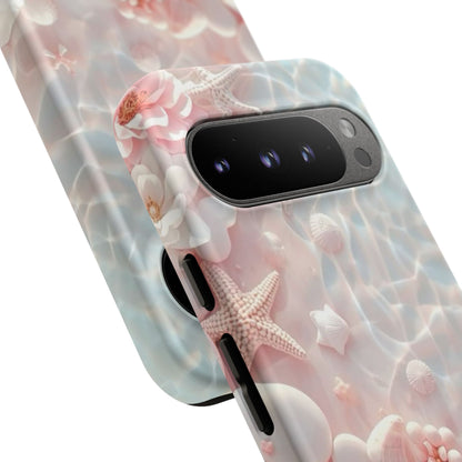 Phone Case — Pink Seashell Starfish Beach Waterproof Design