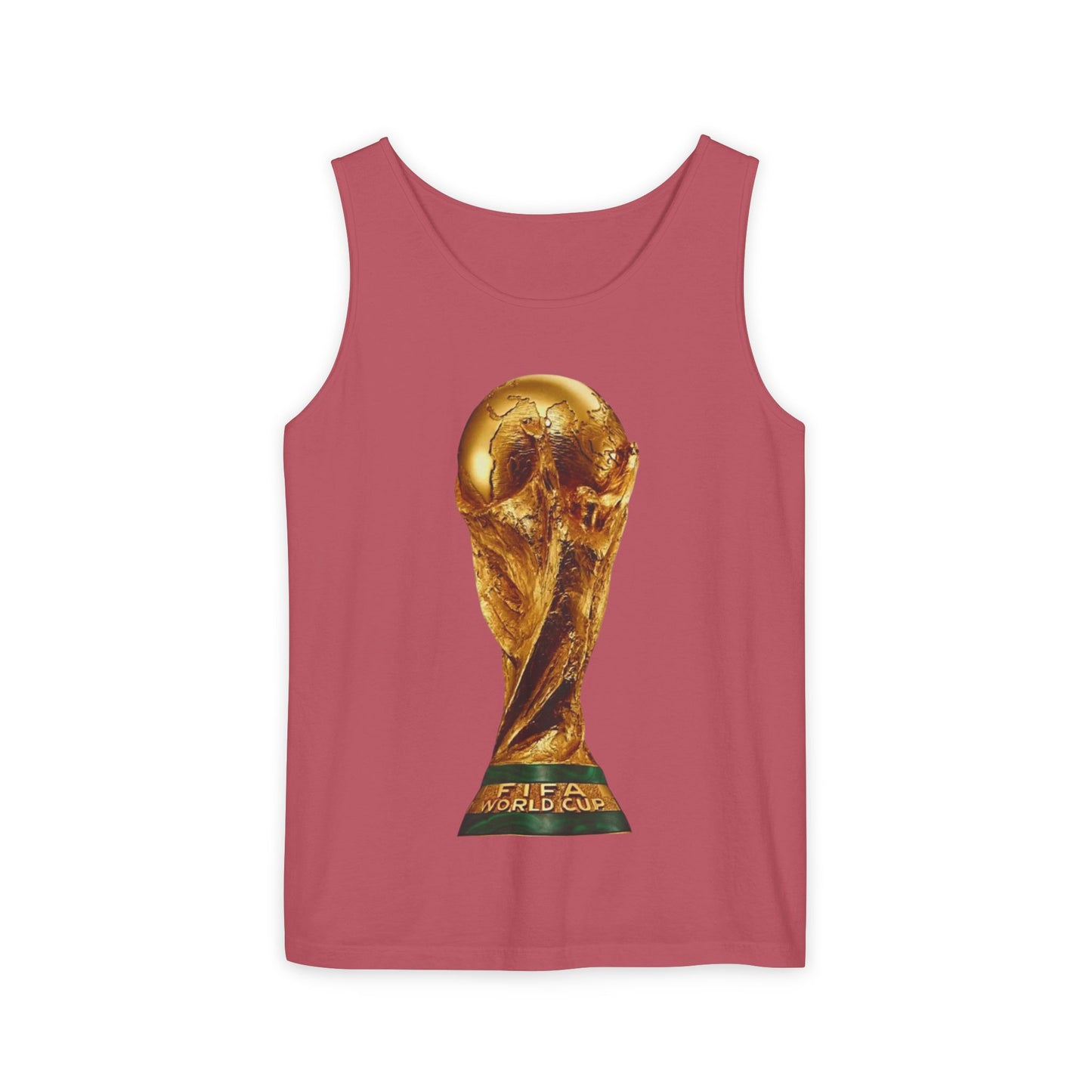 World Cup Trophy Tank Top — Gold FIFA Cup Soccer Fan Shirt