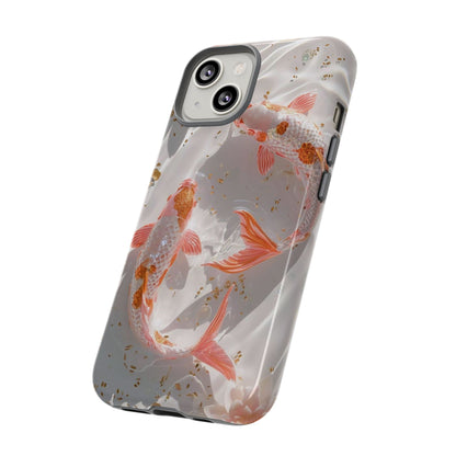 Koi Fish Phone Case "Serene Gold Fleck Watercolor"