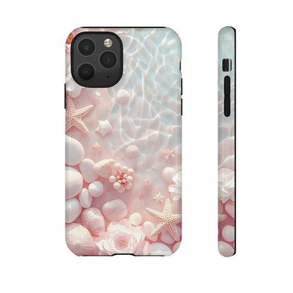 Phone Case — Pink Seashell Starfish Beach Waterproof Design