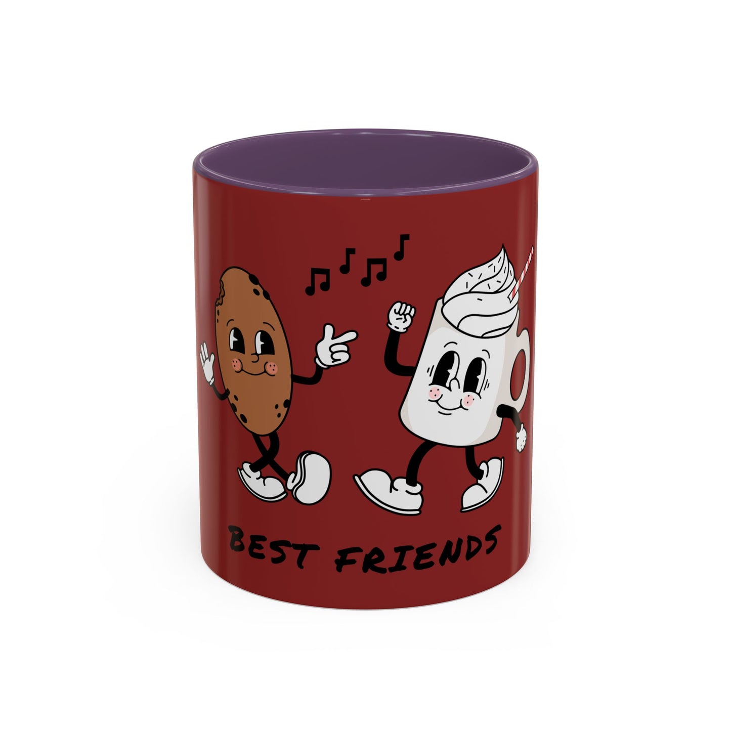 Best Friends Coffee Mug — Cute Cookie & Hot Cocoa Accent Mug (11/15oz)