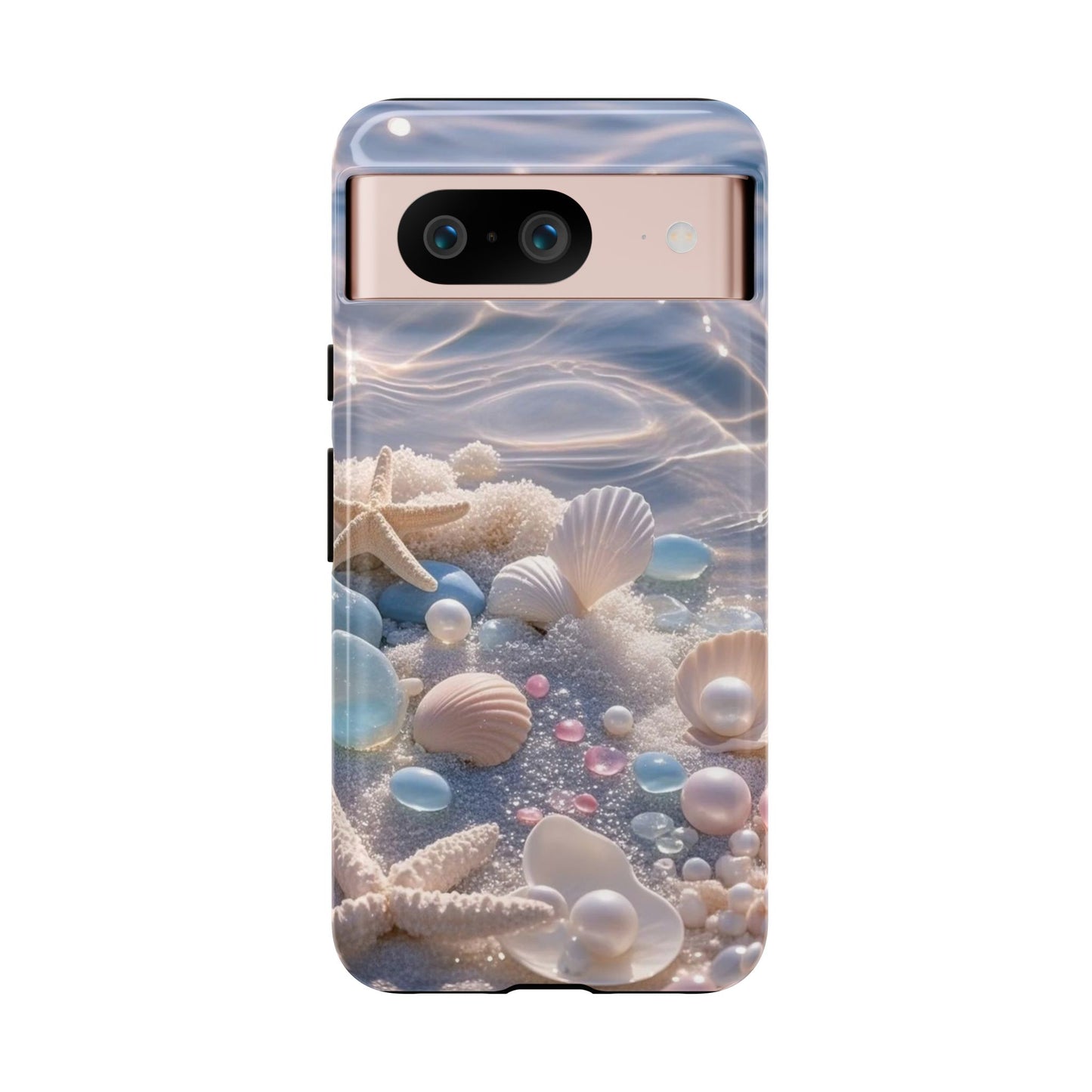 Seashell Pearl Phone Case — Pastel Beach Protective Tough Case