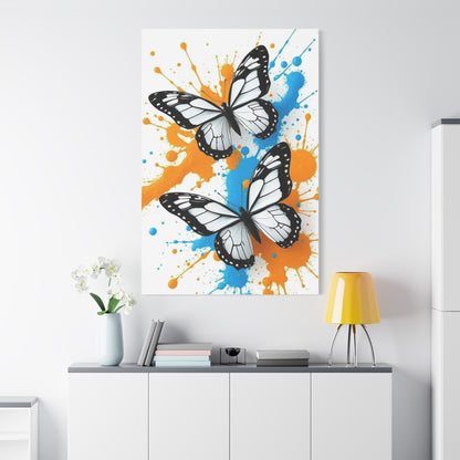 Butterfly Splash Canvas Wall Art — Matte Stretched Canvas