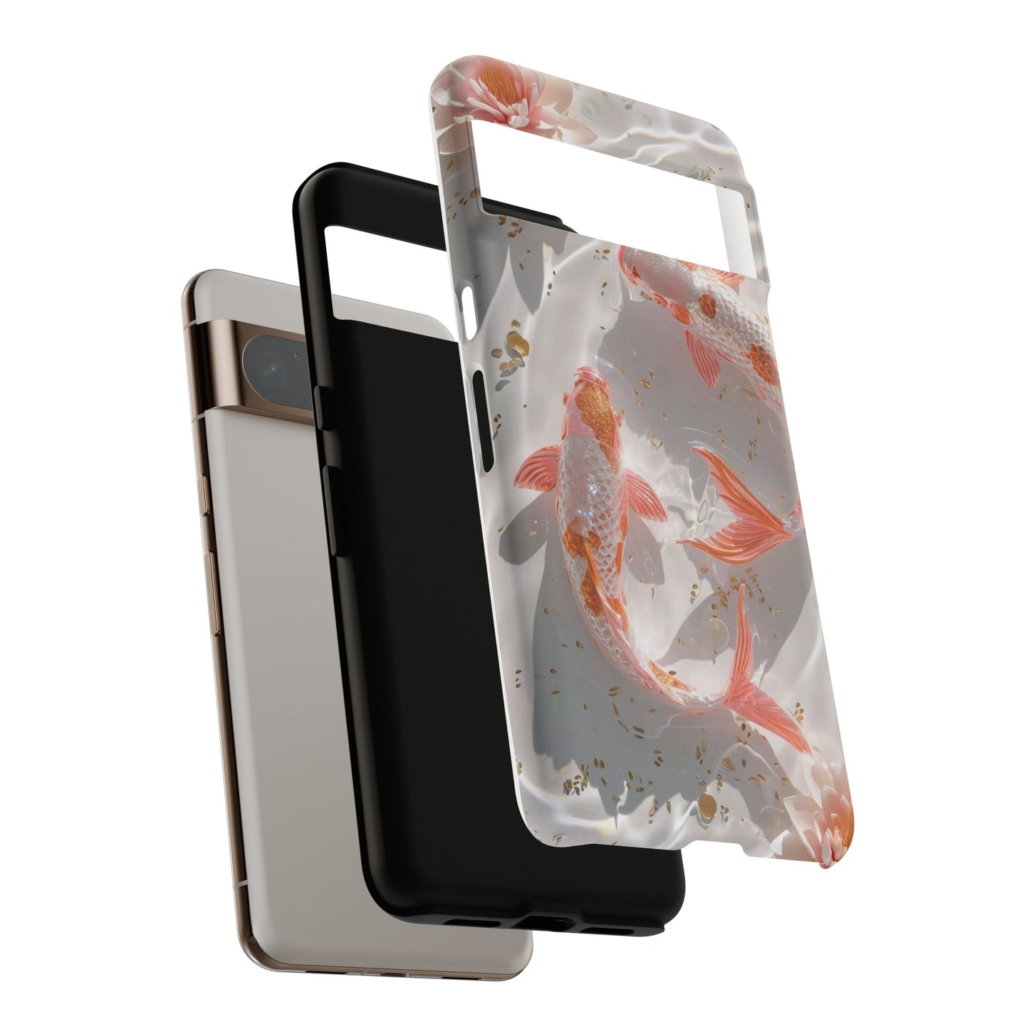 Koi Fish Phone Case "Serene Gold Fleck Watercolor"