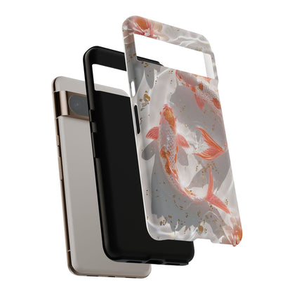 Koi Fish Phone Case "Serene Gold Fleck Watercolor"