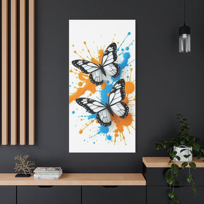 Butterfly Splash Canvas Wall Art — Matte Stretched Canvas
