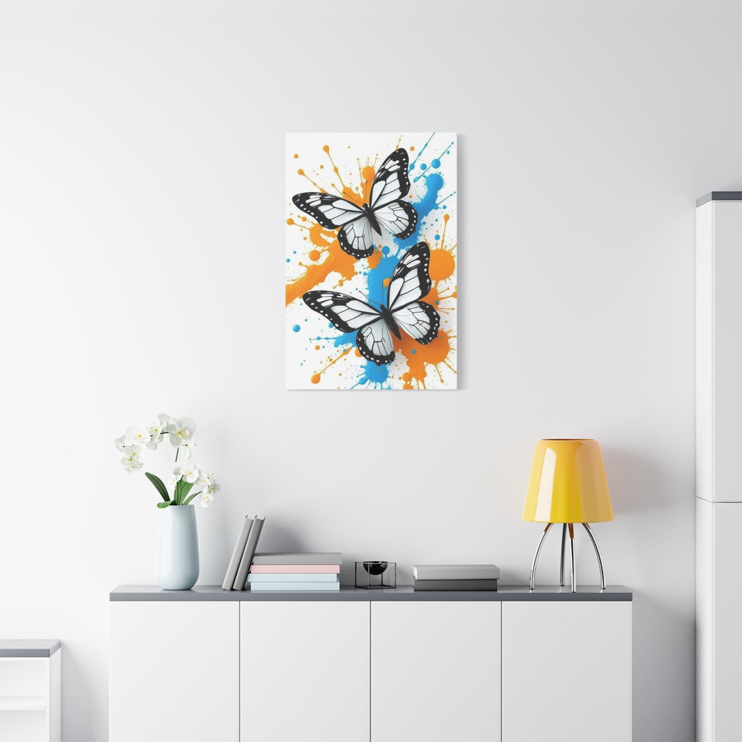 Butterfly Splash Canvas Wall Art — Matte Stretched Canvas