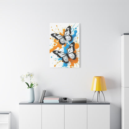 Butterfly Splash Canvas Wall Art — Matte Stretched Canvas