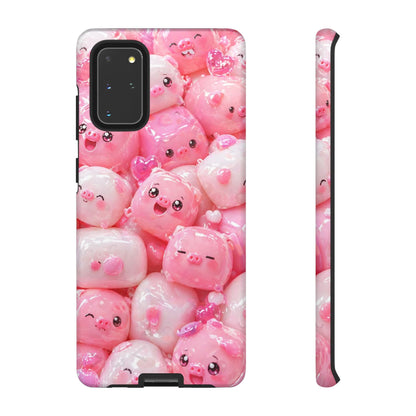Cute Soft-Pink Character Protective Phone Case