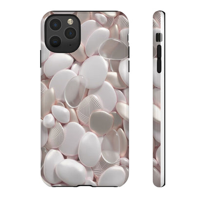 Phone Case – Soft Pink Pebble Pattern Protective Tough Case