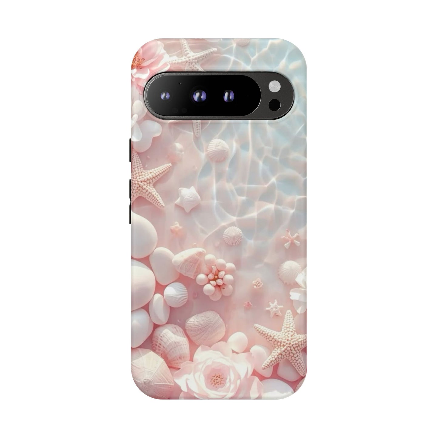 Phone Case — Pink Seashell Starfish Beach Waterproof Design