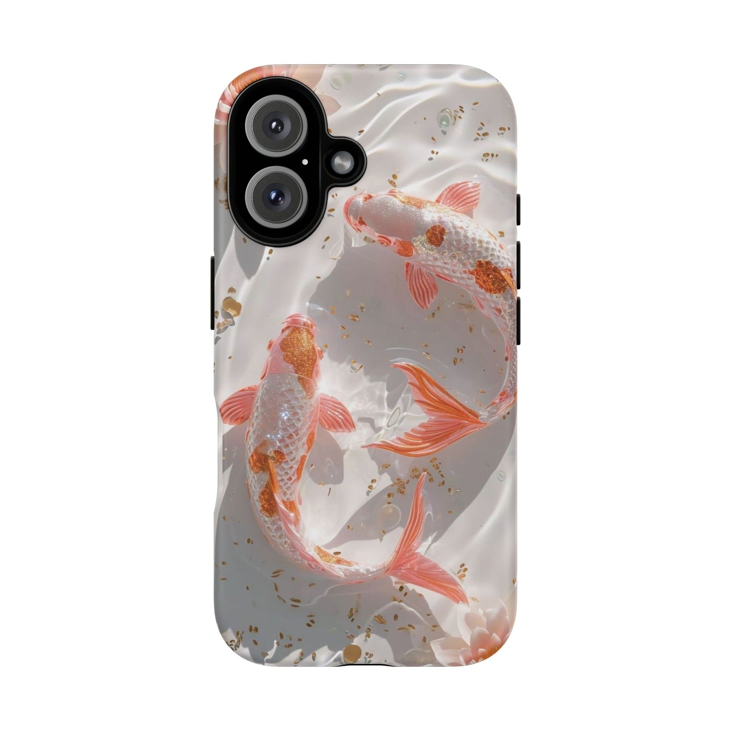 Koi Fish Phone Case "Serene Gold Fleck Watercolor"